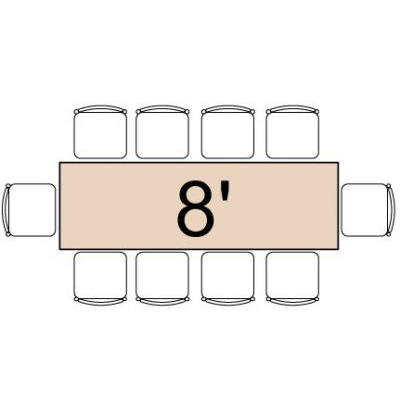 Image of 8' x 30" Rectangular