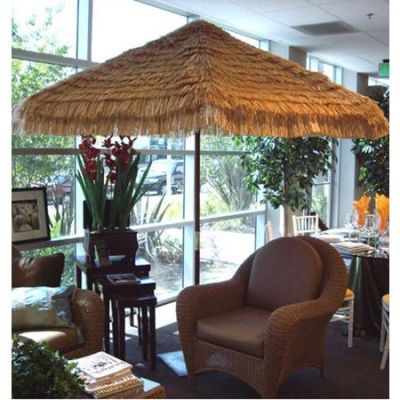 Image two of 9’ Thatched Umbrella