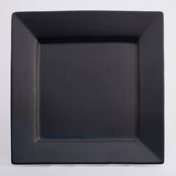 12" Square Aja Black Place Plate