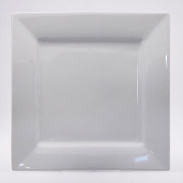12" Square Aja White Place Plate
