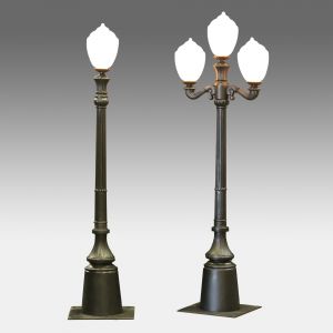 Verdigris Black Street Lamps