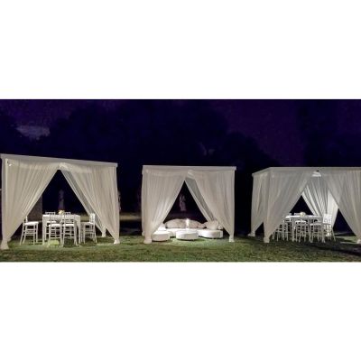 Image two of Cielo Blanco Cabana with Drapes 8' x 12'