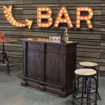 Edison 4' Darkwood Bar