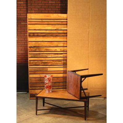 Image two of Edison Freestanding Slatted Wood Wall