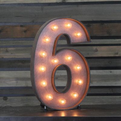 Image of Edison Marquee Number - "6"