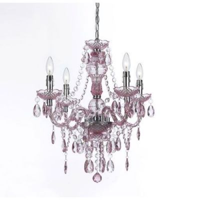 Image of Gabriella 24" Pink Chandelier