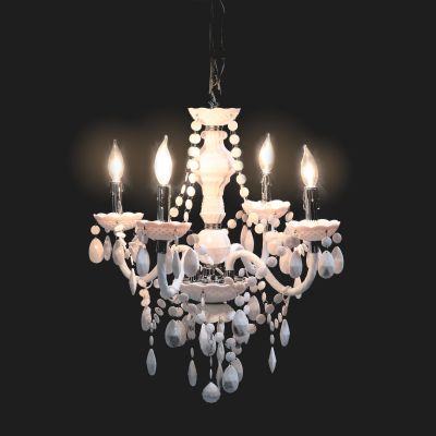Image of Gabriella 24" White Chandelier