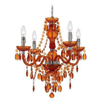 Gabriella Chandelier - 5 Branch Orange