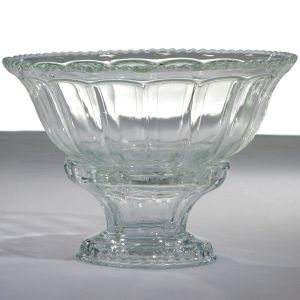 Footed Glass Punch Bowl