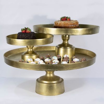 Image of Gold Fuse Pedestal Trays