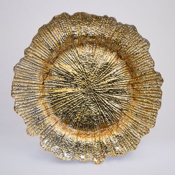 14" Golden Starburst Charger