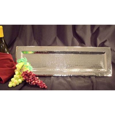 Image two of Hammered Rectangular Tray 7"x23"