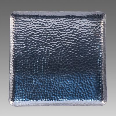Image of Hammered Aluminum Square Tray 12"