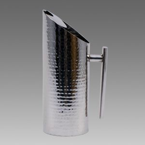 Hammered Slant Water Pitcher