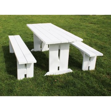 Image of Hampton Rustic Table, White