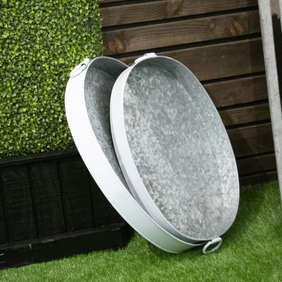 Image of Hampton Galvanized Oval Chill Pans