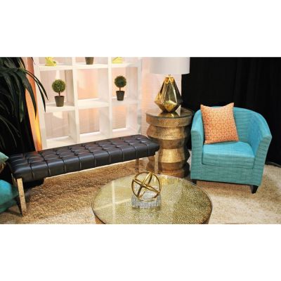 Image two of Barcelona Knox Bench Black With Chrome Frame