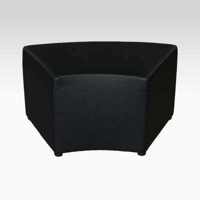 Image of Black Metro Serpentine Ottoman