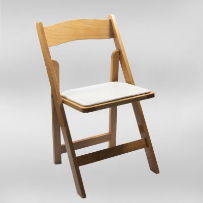 Image of Natural Finish Wood Folding Chair