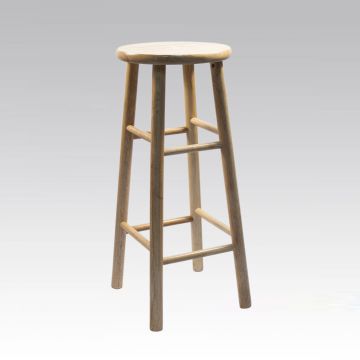 Natural Wood Bar Stool