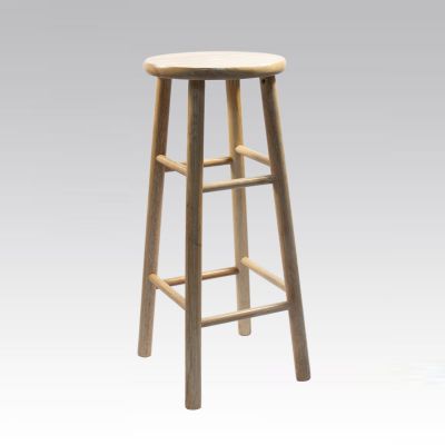 Image of Natural Wood Bar Stool