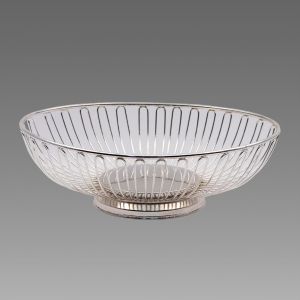 Bread Basket Wire Silver Round