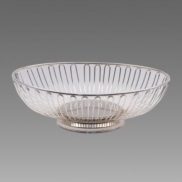 Bread Basket Wire Silver Round