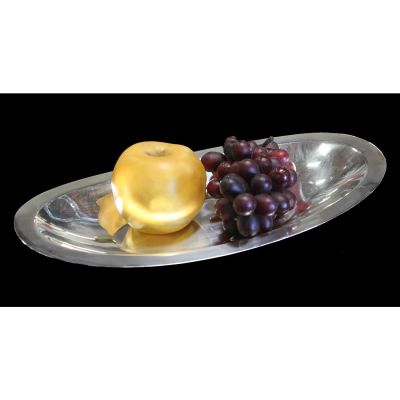 Image two of Silver Oval Bread Tray