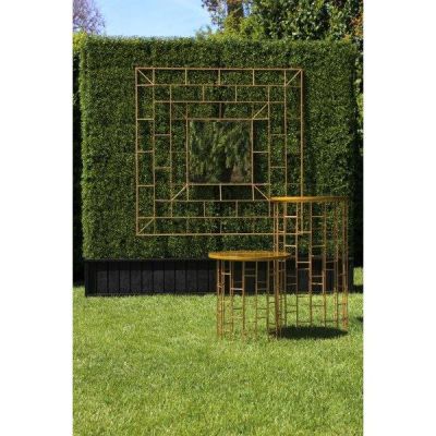 Image two of Spectra Gold Pedestal and End Tables