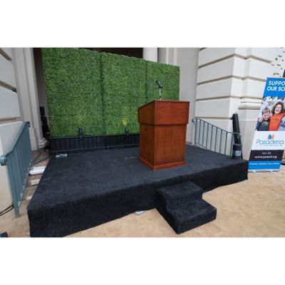 Image of Staging With Step and Black Turf