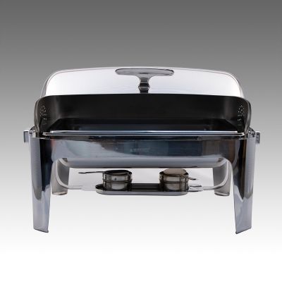 Image two of Stainless 8 Quart Roll Top Chafer