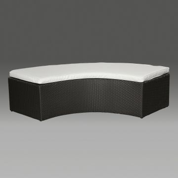 Tahoe Quarter Serpentine Ottoman (D)