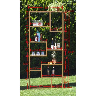 Image two of Tangier Gold Nine Shelf Back Bar