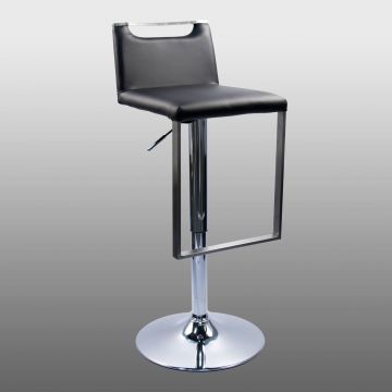 Black Adjustable Bar Stools with Backs
