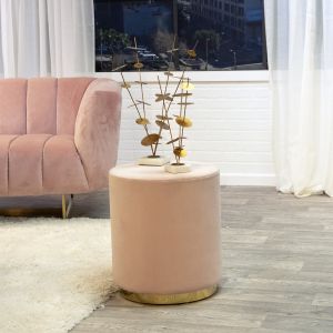 Venus Pink Round Ottoman