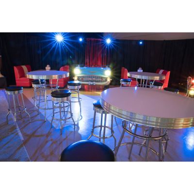 Image two of Round White & Chrome Table