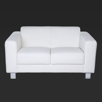 Image of 5' White Cosmopolitan Loveseat