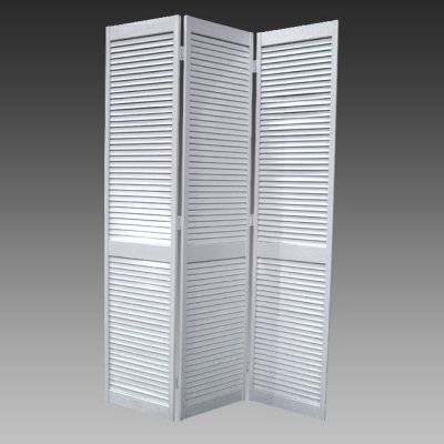 Image of White Folding Screen