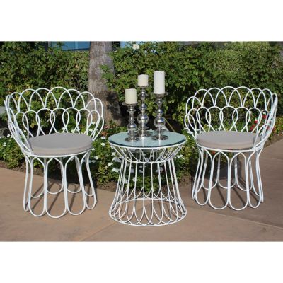 Image two of Lotus White Accent Table