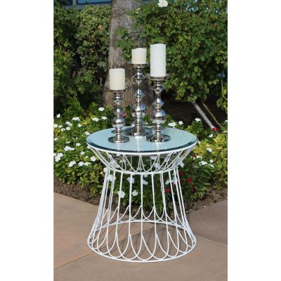 Image two of Lotus White Accent Table