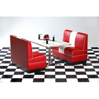 Image two of White Table with Banquettes