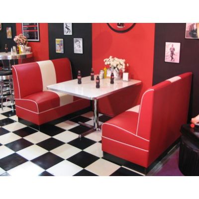 Image two of White Table with Banquettes