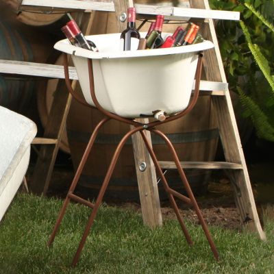 Image of Vintage Baby Bath Tub with Floor Stand