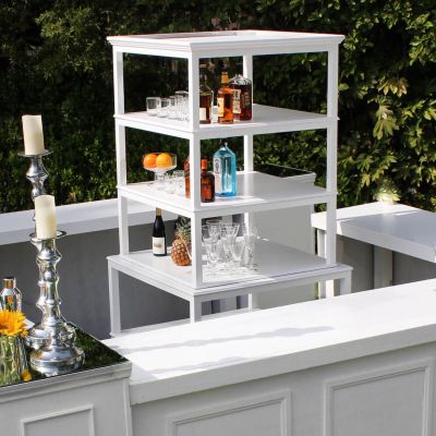 Image of Cielo Blanco White Wood Back Bar