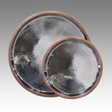 Edison Burnt Copper Round Trays