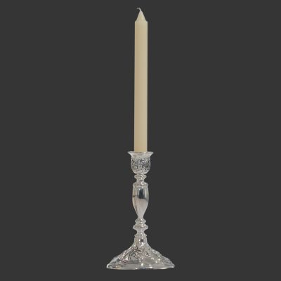 Image of Ornate Silver Candle Holder