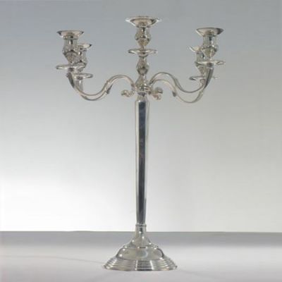 Image of Silver 5 Branch Candelabra