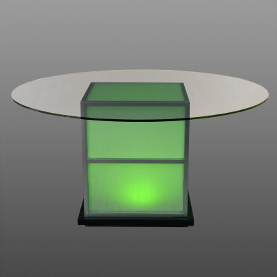 Image two of Translucent Round Glass Table