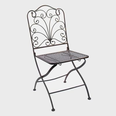 Image of Wrought Iron Folding Chair