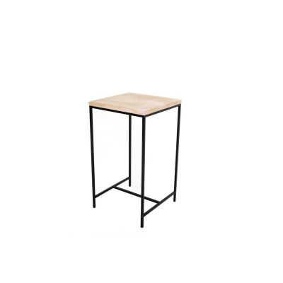 Image of Delano Pub Table (Black with Acacia Wood Top)